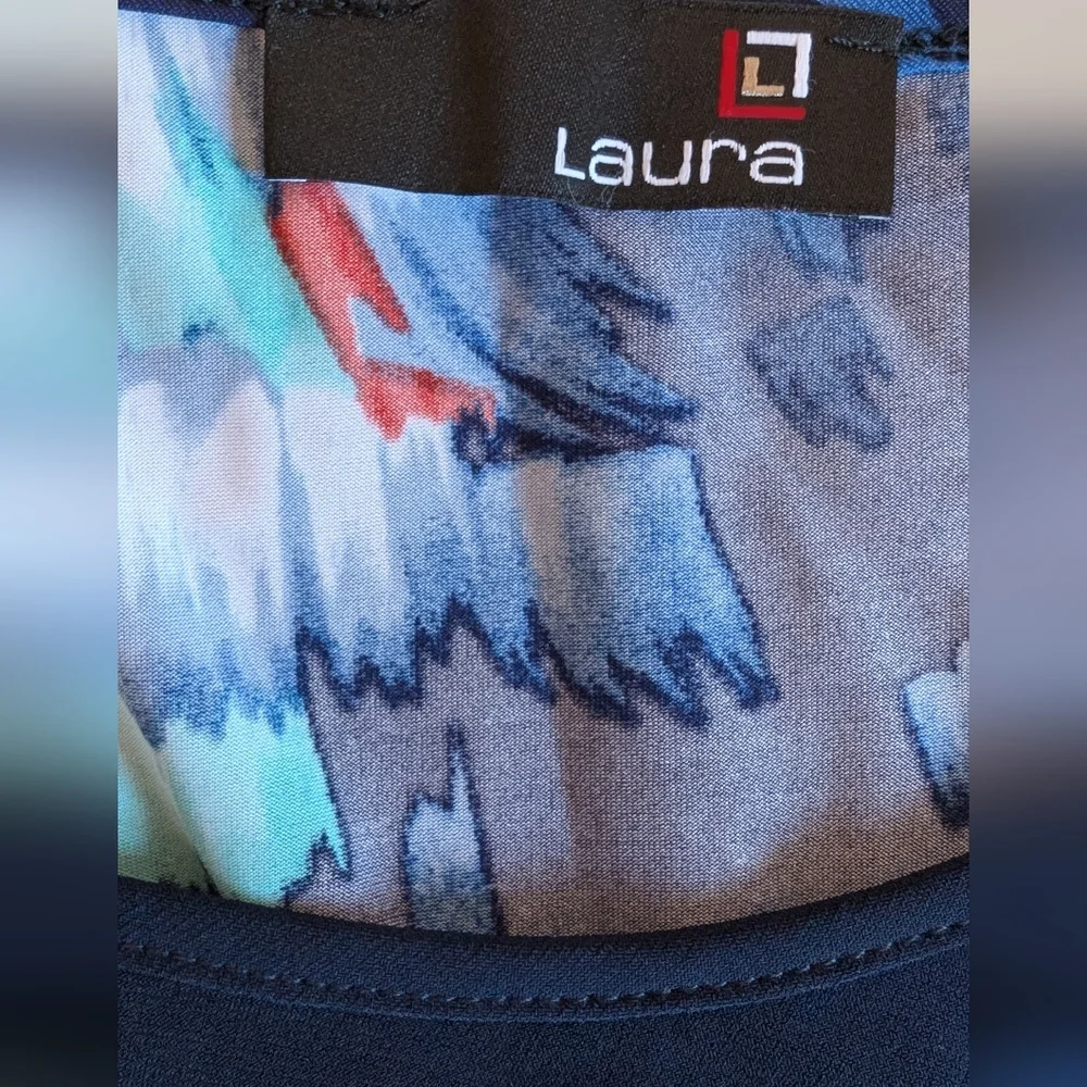 Laura Blue Multicoloued Patterned Top - Picture 4 of 6
